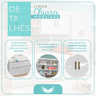 Quarto Completo Modulado Solteiro Juvenil 4 peças - 1 Guarda-Roupa , 1 Módulo Aéreo, 1 Cama Solteiro com 1 Auxiliar Chiara - 6