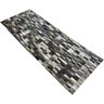 Tapete de couro cinza rato 0,75x2,00 sem bordas peça 3x9cm - 2