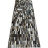 Tapete de couro cinza rato 0,75x2,00 sem bordas peça 3x9cm - 1
