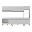 Ver imagem 6 de Cozinha Modulada Completa Compacta 5 Pçs com Balcão para Cooktop Veneza Multimóveis MP2268
