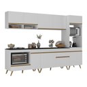 Ver imagem 2 de Cozinha Modulada Completa Compacta 5 Pçs com Balcão para Cooktop Veneza Multimóveis MP2268