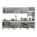 Ver imagem 5 de Cozinha Modulada Completa Compacta 5 Pçs com Balcão para Cooktop Veneza Multimóveis MP2268