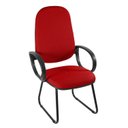 Ver imagem 7 de Cadeira Escritório Interlocutor Base Sky com Braço Orelha Metal Wood Design Vermelho