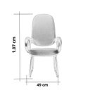Ver imagem 3 de Cadeira Escritório Interlocutor Base Sky com Braço Orelha Metal Wood Design Preto