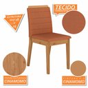 Ver imagem 6 de Mesa com 4 Cadeiras Nápoles 1,36 Cina/off/terracota - Móveis Arapongas Cinamomo/off White/