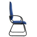 Ver imagem 5 de Cadeira Escritório Interlocutor Base Sky com Braço Orelha Metal Wood Design Azul