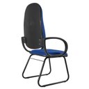 Ver imagem 2 de Cadeira Escritório Interlocutor Base Sky com Braço Orelha Metal Wood Design Azul