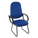 Ver imagem 7 de Cadeira Escritório Interlocutor Base Sky com Braço Orelha Metal Wood Design Azul