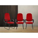Ver mais imagens de Cadeira Escritório Interlocutor Base Sky com Braço Orelha Metal Wood Design Azul