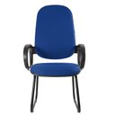 Ver imagem 6 de Cadeira Escritório Interlocutor Base Sky com Braço Orelha Metal Wood Design Azul