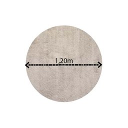 Tapete Redondo 1,20m Quarto Sala Escritório Pelo Macio.:areia - 3