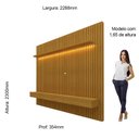 Ver imagem 2 de Estante Home Ripada para TV até 85 Polegadas com LED 3 Gavetas Nobre Clean 