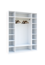 Ver imagem 5 de Armário Colmeia 01 Cabideiro + Prateleiras + Nichos Expositor Guarda Roupas Closet Branco