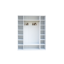 Ver imagem 7 de Armário Colmeia 01 Cabideiro + Prateleiras + Nichos Expositor Guarda Roupas Closet Branco