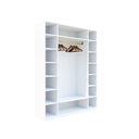 Ver mais imagens de Armário Colmeia 01 Cabideiro + Prateleiras + Nichos Expositor Guarda Roupas Closet Branco