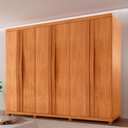 Ver imagem 1 de Guarda Roupa Casal Rommeo 100 Mdf 6 Portas e 6 Gavetas com Pés Moderna Mobília