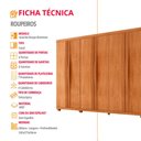 Ver imagem 5 de Guarda Roupa Casal Rommeo 100 Mdf 6 Portas e 6 Gavetas com Pés Moderna Mobília