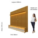 Ver imagem 4 de Rack com Painel para TV até 90 Polegadas LED 3 Gavetas Nobre Clean 100% MDF