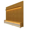 Ver imagem 2 de Rack com Painel para TV até 90 Polegadas LED 3 Gavetas Nobre Clean 100% MDF