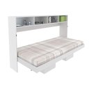Ver imagem 5 de Cama Retrátil 94,5x195,5x121,5cm Horizontal Solteiro Branca Nichos Cm8020 Tecnomobili