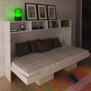 Ver imagem 3 de Cama Retrátil 94,5x195,5x121,5cm Horizontal Solteiro Branca Nichos Cm8020 Tecnomobili
