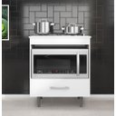 Ver imagem 1 de Balcão para Cooktop 4 Bocas 72cm 1 Gaveta Alecrim - Branco Poliman