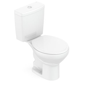 Kit de Bacia com Caixa Acoplada e Assento Azálea Celite