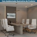 Ver imagem 7 de Cadeira de Escritório Presidente Valencia Fratini Composê Pu Nude Tecido Nude Base Cromada Rodizio