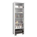Ver imagem 3 de Kit 2 Gaveteiros para Escritório Gávea com Chave e 2 Livreiros Office Branco Fosco – Móveis Le