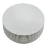 Cake Board Para Confeitaria em Mdf 1 Face Branco Ø 18 E 25 Cm Com 40 Atacado - 3