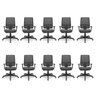 Kit 10 Cadeiras Escritório Presidente Ergonômica NR17 Tela Mesh Brizza - 1