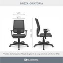 Ver imagem 6 de Kit 10 Cadeiras Escritório Presidente Ergonômica NR17 Tela Mesh Brizza