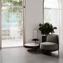Ver imagem 2 de Luminária de Mesa Led Zavi Oni 3000k 7w Bivolt 50xø21cm Alumínio e Pvc Preto e Ouro Fosco - Nordecor