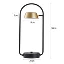 Ver imagem 3 de Luminária de Mesa Led Zavi Oni 3000k 7w Bivolt 50xø21cm Alumínio e Pvc Preto e Ouro Fosco - Nordecor