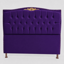 Ver imagem 2 de Cabeceira Cama Casal Queen Greta 160cm Estofada Veludo Design Clássico