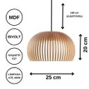 Ver imagem 4 de Luminária Teto tipo Pendente em MDF UNIVERSO Completa - MDF CRU