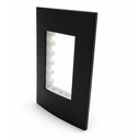 Ver imagem 5 de Placa com Suporte 4x2 3 Postos Clean Preto Fosco Margirius Cor:Preto