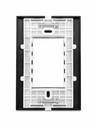 Ver imagem 4 de Placa com Suporte 4x2 3 Postos Clean Preto Fosco Margirius Cor:Preto