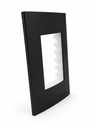 Ver imagem 1 de Placa com Suporte 4x2 3 Postos Clean Preto Fosco Margirius Cor:Preto