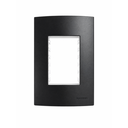 Ver imagem 2 de Placa com Suporte 4x2 3 Postos Clean Preto Fosco Margirius Cor:Preto