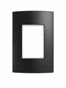 Ver imagem 2 de Placa com Suporte 4x2 3 Postos Clean Preto Fosco Margirius Cor:Preto