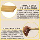 Ver mais imagens de Cozinha Modulada de Canto Reto Torre Quente Cristaleira 4 Portas Aéreo 120cm Aéreo 60cm com Vidros Reflecta Balcão com Tampo 120cm Completa 10 Peças Madri