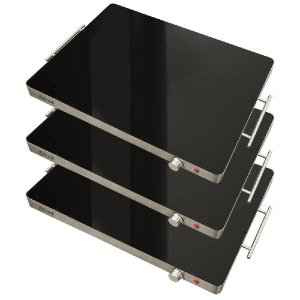 Kit 3 Rechaud Elétrico Mesa Térmica Vidro Temperado 110V - LE Cook