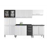 Cozinha Modulada em Aço 5 Peças 15 Portas 2 Gavetas Balcão P/ Cooktop 5Q Tarsila Itatiaia  - 9