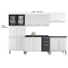 Cozinha Modulada em Aço 5 Peças 15 Portas 2 Gavetas Balcão P/ Cooktop 5Q Tarsila Itatiaia  - 4