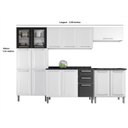Ver imagem 4 de Cozinha Modulada em Aço 5 Peças 15 Portas 2 Gavetas Balcão P/ Cooktop 5Q Tarsila Itatiaia