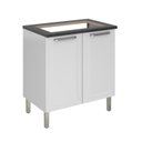 Ver mais imagens de Cozinha Modulada em Aço 5 Peças 15 Portas 2 Gavetas Balcão p/Cooktop 5Q Tarsila Itatiaia Branco/Preto
