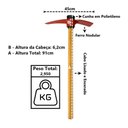 Ver imagem 3 de Picareta Alvião Cabo de Madeira Encerado Cunha Polietileno