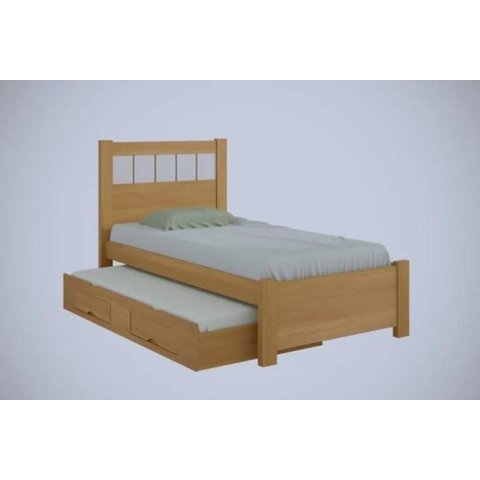 Cama Solteiro com Cama Auxiliar Primícia Cinamomo - D Doro