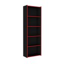 Ver imagem 2 de Estante Gamer 5 Nichos Preto/Vermelho